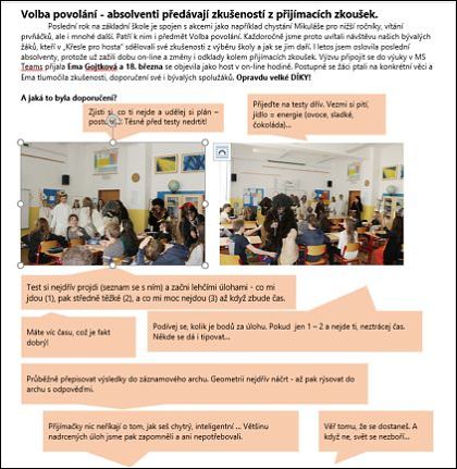 Absolventi pedvaj zkuenost z pijmacch zkouek.